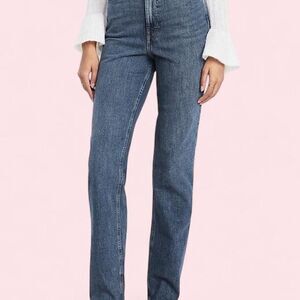 High rise straight leg jeans